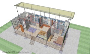 Container Home sketch up ESH-1