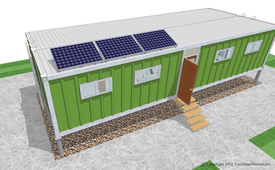 solar panels for shipping container emergency shelters