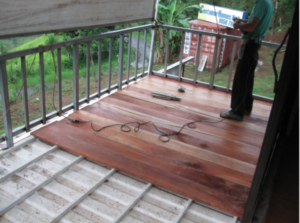 Wooden Deck 3 Container homes Costa Rica
