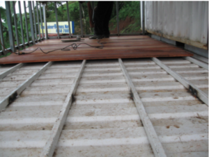 Wooden deck 2 Container homes Costa Rica