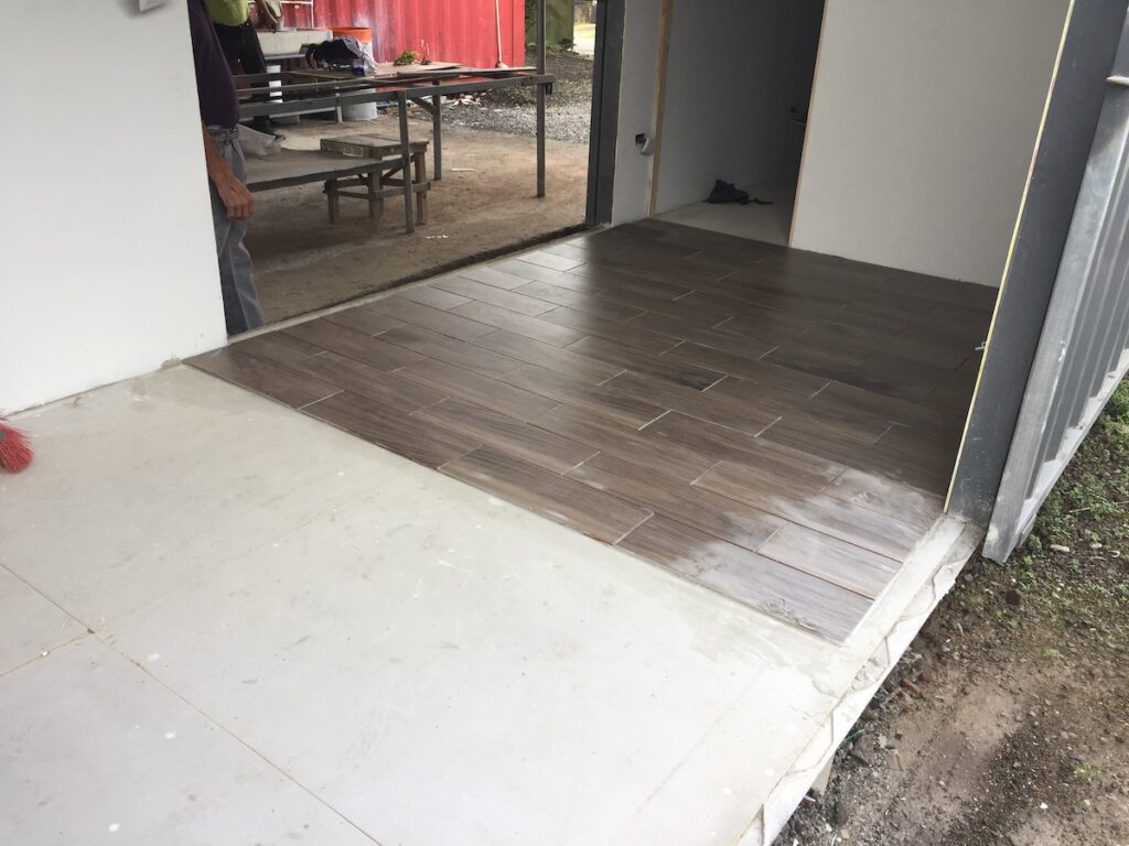 How To install the Ceramic Tile in a Shipping Container Home
