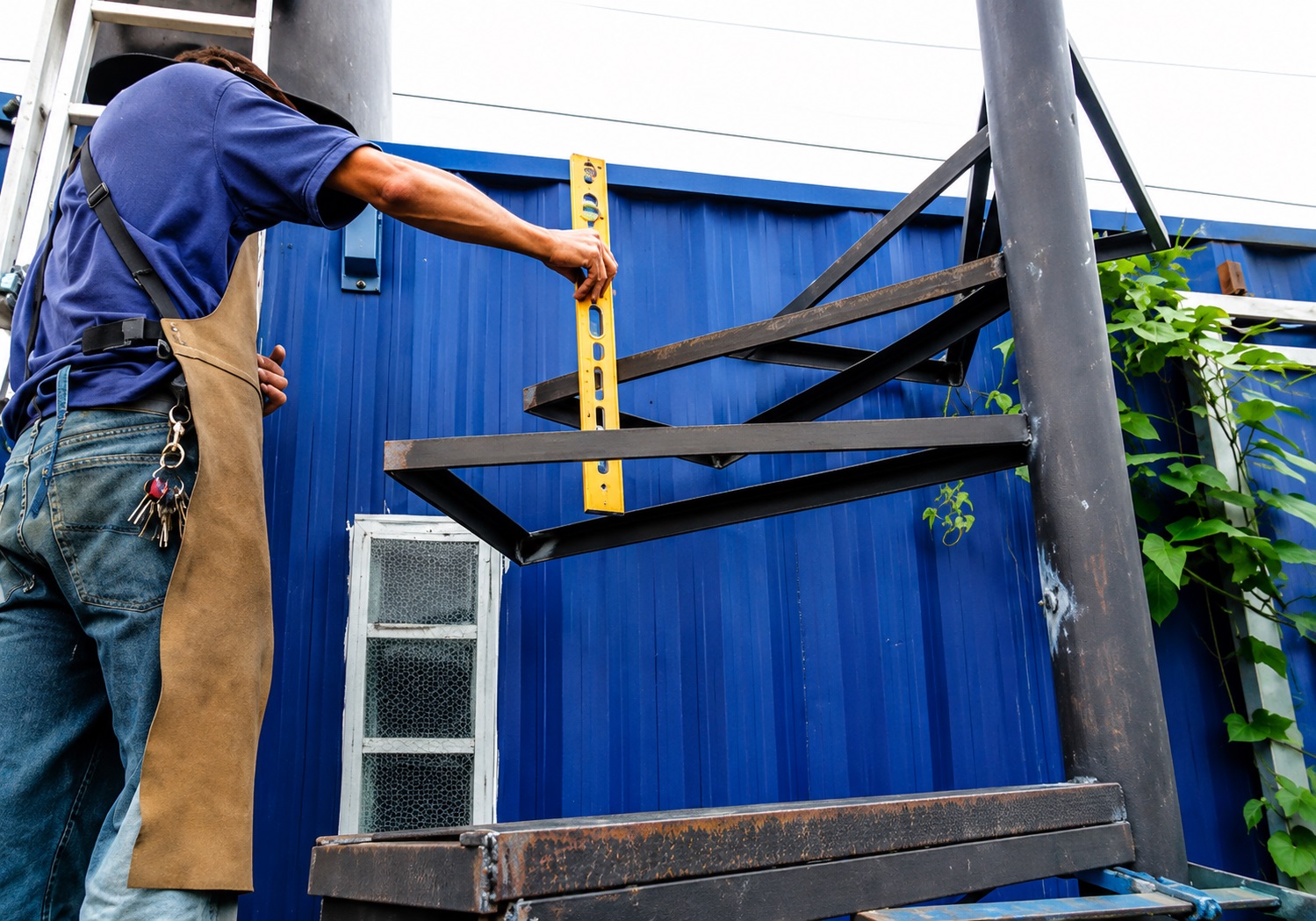 Building A Staircase for a shipping Container Home