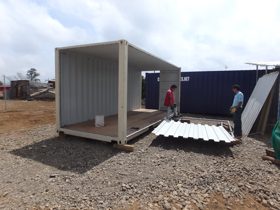 Shipping containers used to construct prefabricated homes in Costa Rica