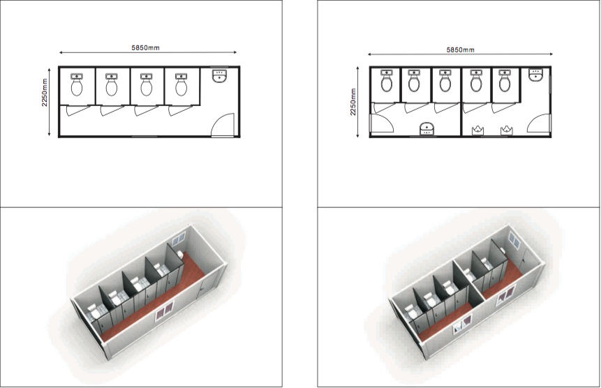 Emergency Shelter Home Bathroom Unit